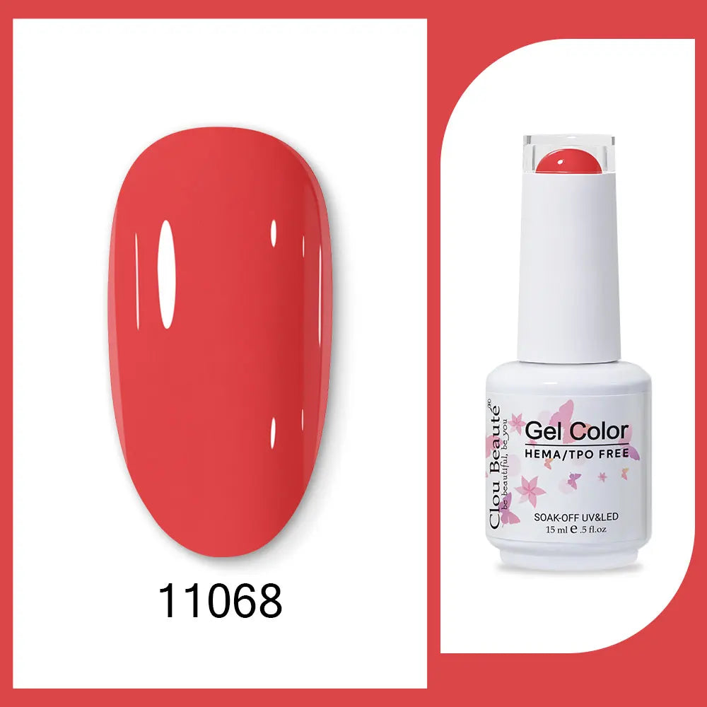 Clou Beaute TPO FREE Nail Gel Polish High Pigment Nail Art Supply Spring Summer Pastal Color Varnish UV Gel Clear Base Top Coat