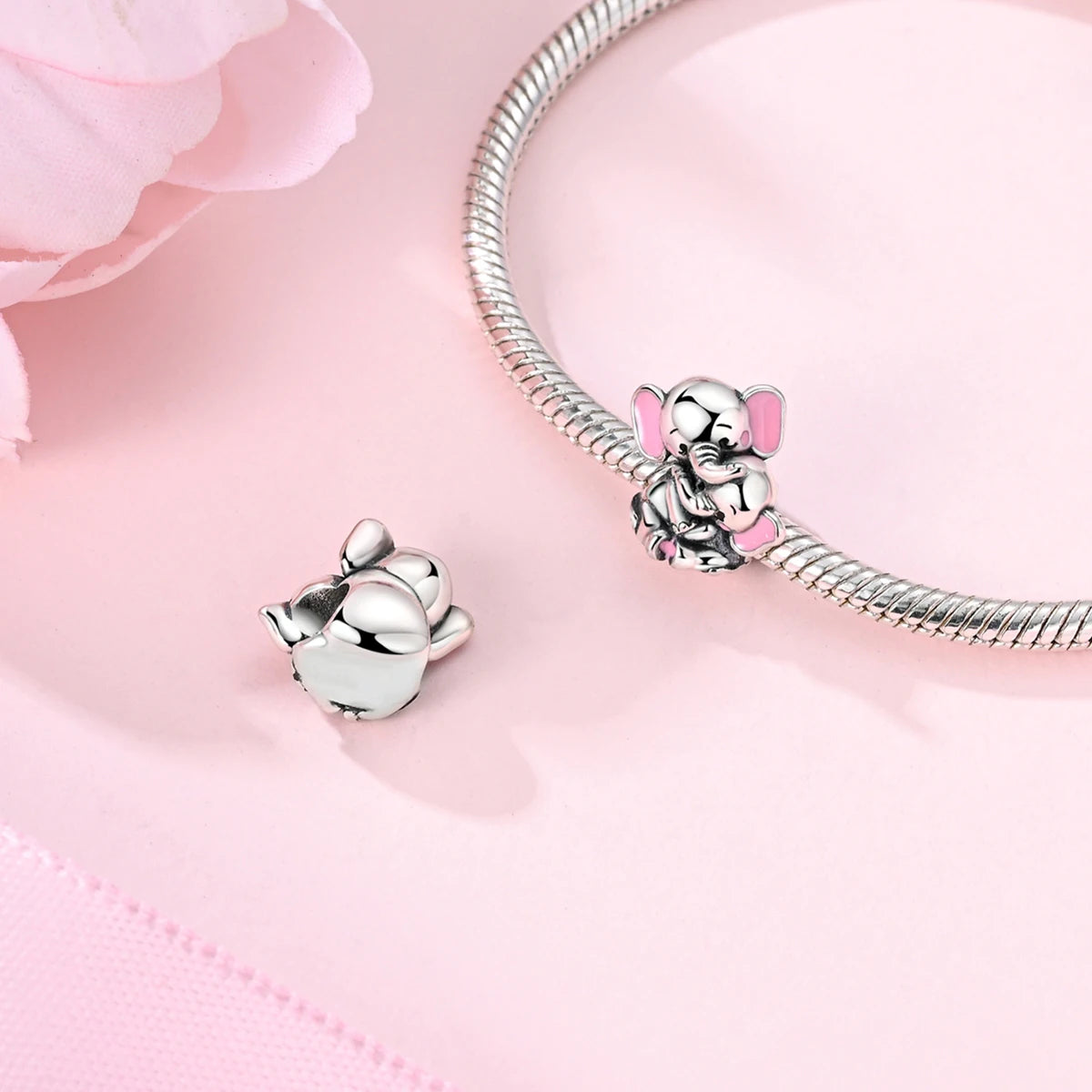 Original Charms 925 Silver Cute Animals Cat Bear Bead For Silver Bracelet Diy Fahsion Jewelry