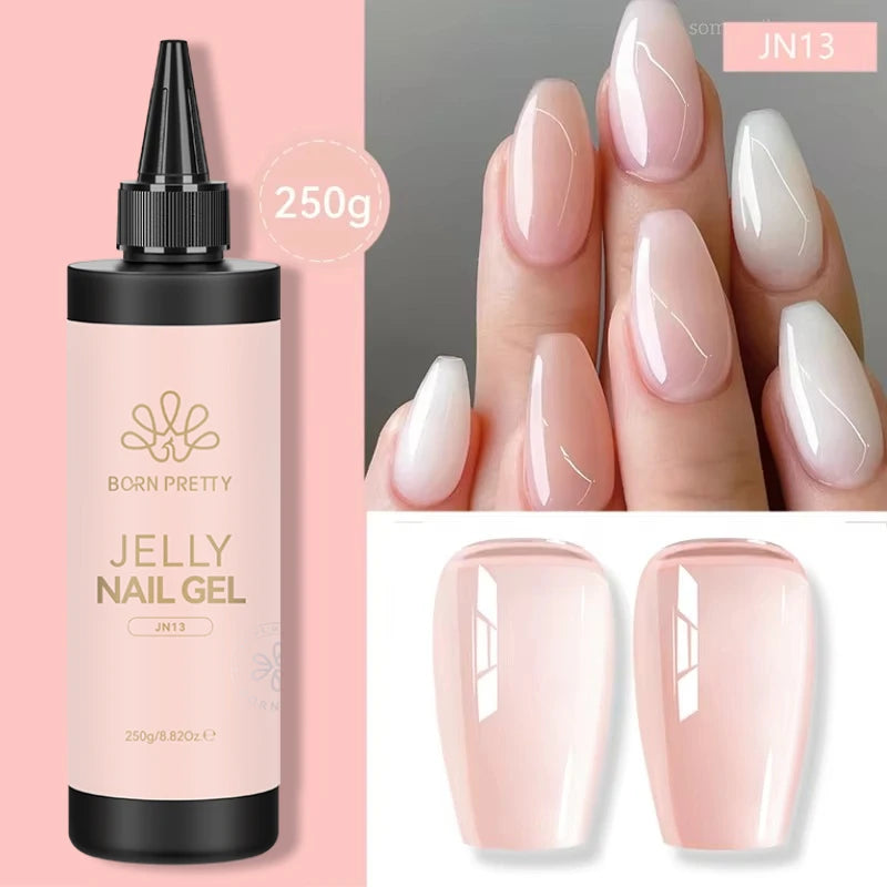 BORN PRETTY 250g Super Strong Nail Glue For False Nail Tips Press On Nails Refilled Package Base Gel Top Coat Matte Top Coat