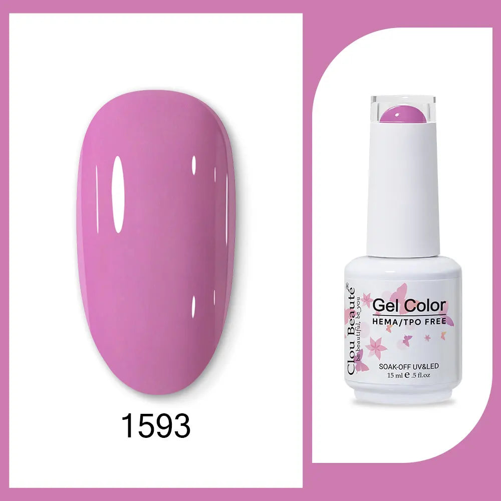 Clou Beaute TPO FREE Nail Gel Polish High Pigment Nail Art Supply Spring Summer Pastal Color Varnish UV Gel Clear Base Top Coat