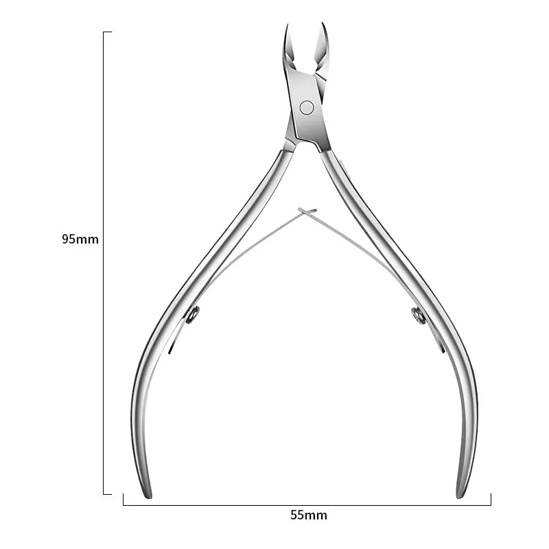 Cuticle Pliers with Cuticle Pusher Stainless Steel Cuticle Remover and Trimmer Perfect for Fingernails and Toenails