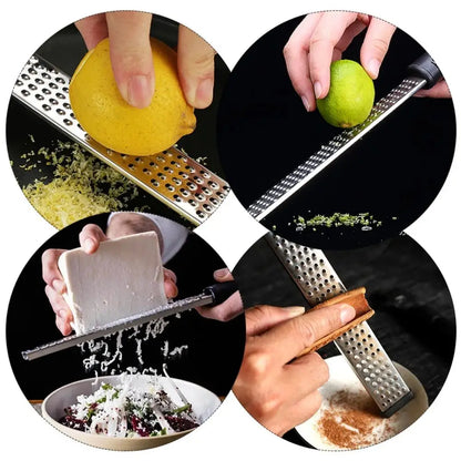 DU High Quality Stainless Steel Peel Lemon Cheese Vegetable Manual Grater Peeler Sharp Blade Choppable Cheese Kitchen Tools