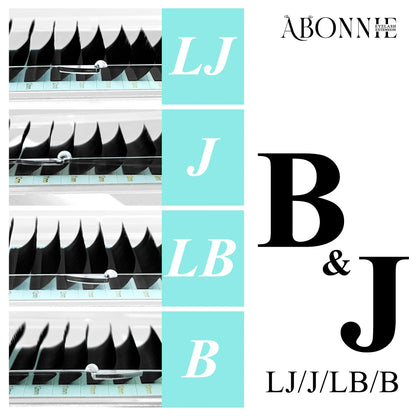 Abonnie LB LJ Curl Cashmere Classic Eyelashes Extensions Mixed Tray LB Curl Eyelashes