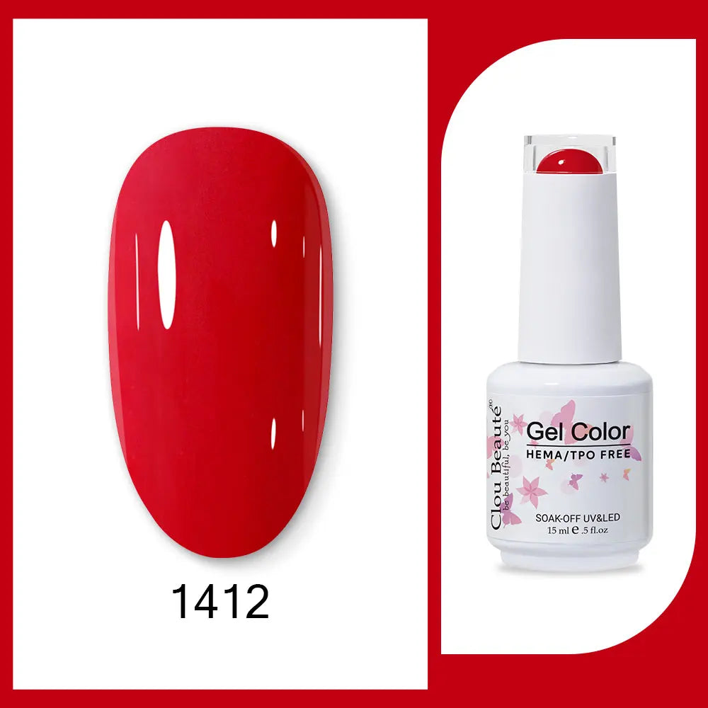 Clou Beaute TPO FREE Nail Gel Polish High Pigment Nail Art Supply Spring Summer Pastal Color Varnish UV Gel Clear Base Top Coat