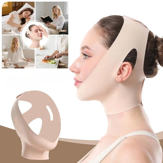 Women Face Slimming Bandage V Line Face Shaper Chin Up Belt Anti Facial Beauty Care Cheek Tools Massager Lift Skin Wrinkle B6U8