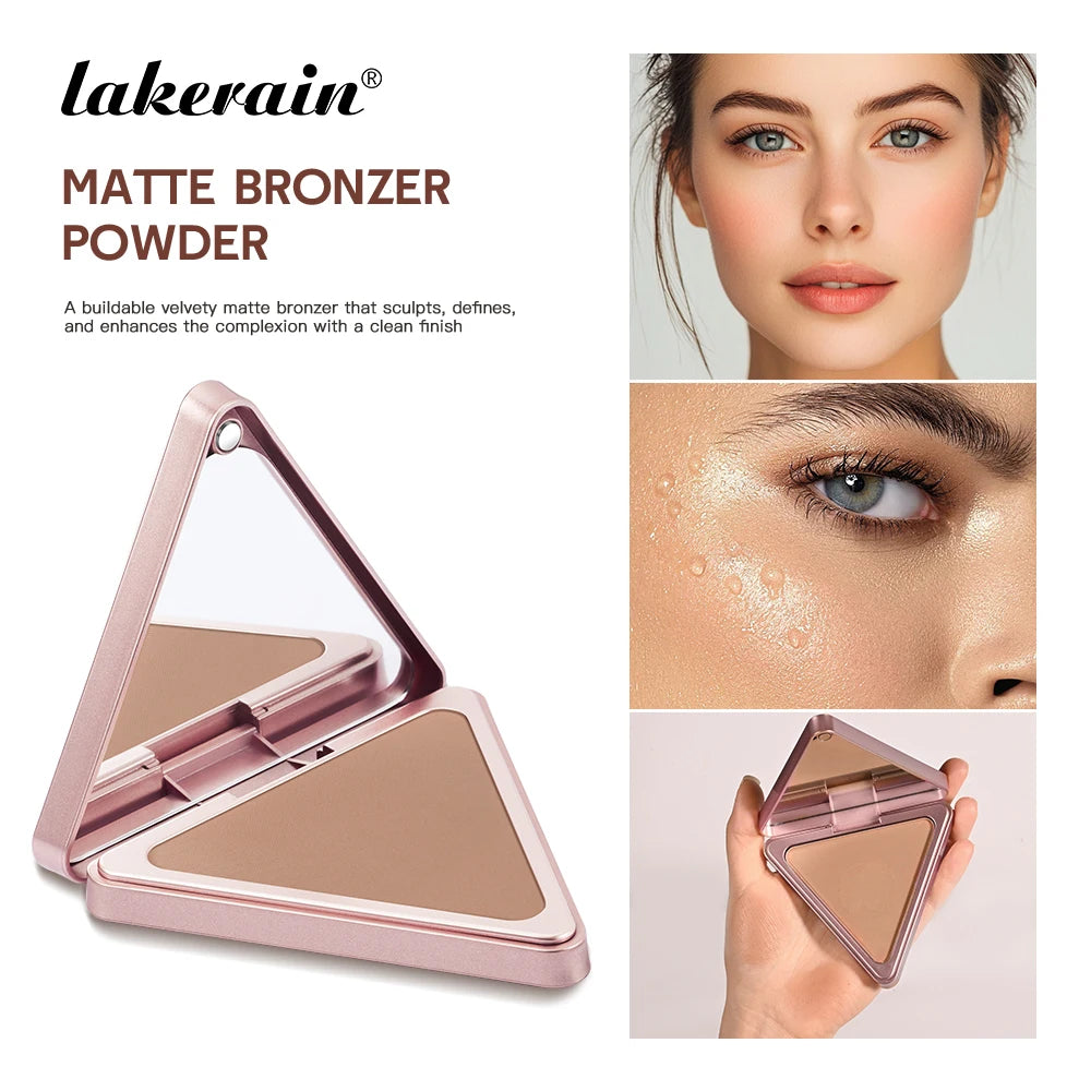 Matte Bronzer Powder Long-Lasting Makeup Effect Waterproof Sweatproof Setting Powder Oil Control Bronzers Smooth Face Makeup