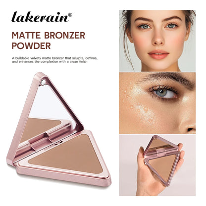 Matte Bronzer Powder Long-Lasting Makeup Effect Waterproof Sweatproof Setting Powder Oil Control Bronzers Smooth Face Makeup