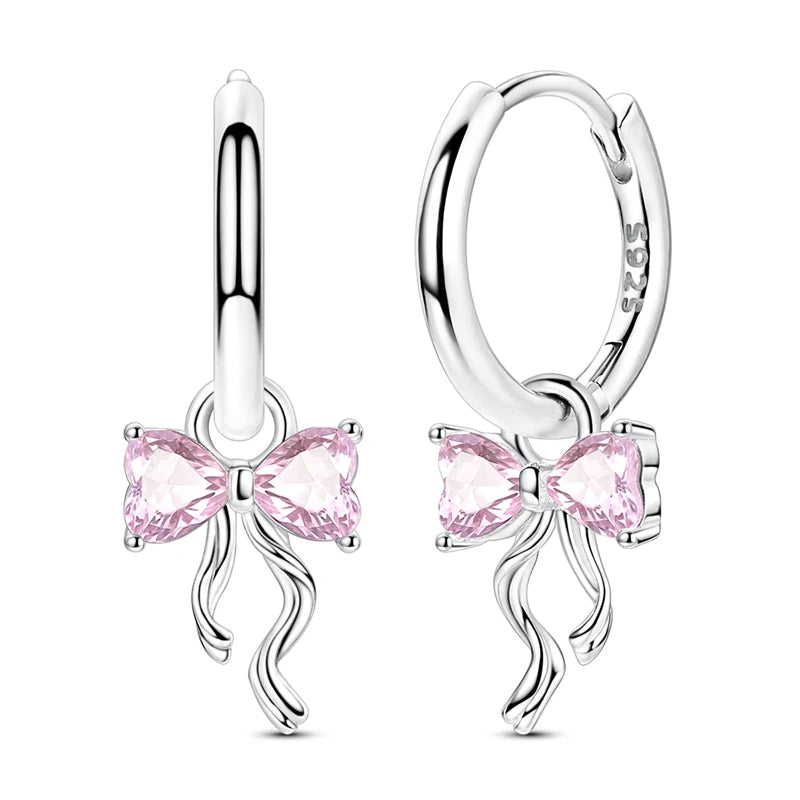 925 Sterling Silver Hoops Earrings Hypoallergenic Hoops Earrings With Zirconia Fashion High Quality Jewelry for Women Girls