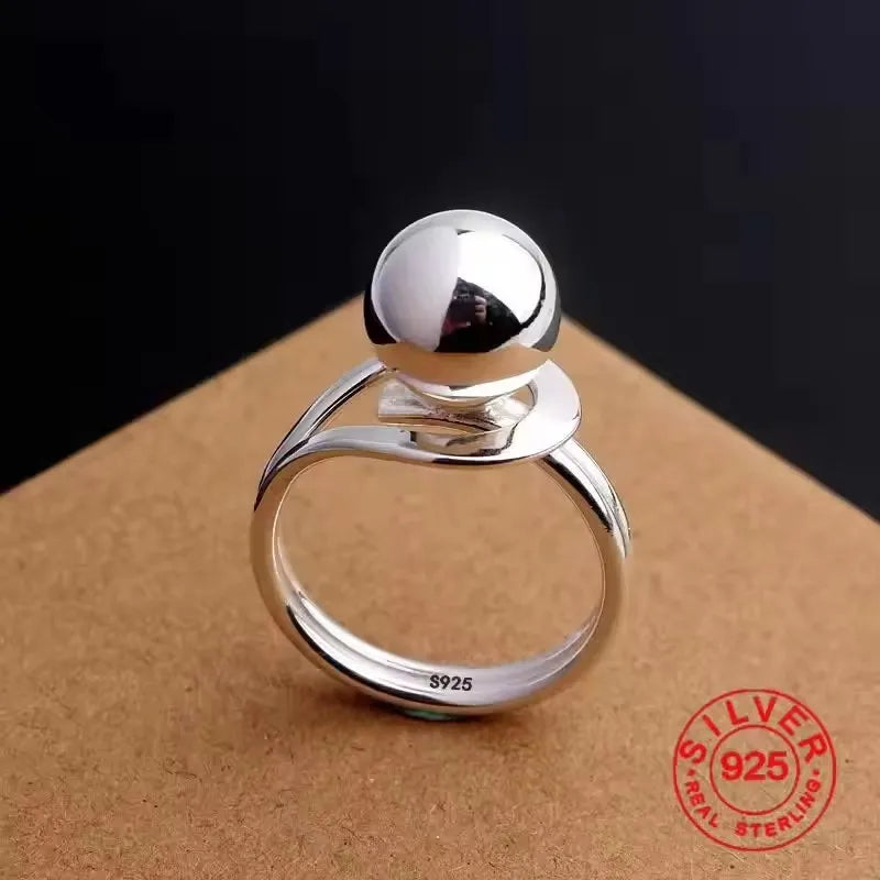 VENTFILLE 925 Sterling Silve Flower Ring for Women Gift Hollow Out Design Retro Hip Hop Versatile Jewelry Party Gift Dropship