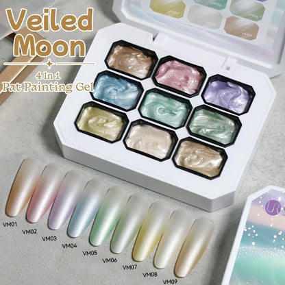UR SUGAR 9 Colors Patting Painting Gel Nail Polish 4 In 1 Transfer French Design UV LED Soak Off Gel Varnish Gradient Pat Gel