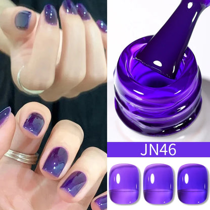 BORN PRETTY 83 Colors 10ml Jelly Nude Gel Nail Polish Autumn Amber Semi Transparent Manicure Soak off UV LED Nails Gel Varnish