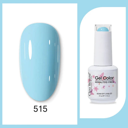 Clou Beaute TPO FREE Nail Gel Polish High Pigment Nail Art Supply Spring Summer Pastal Color Varnish UV Gel Clear Base Top Coat
