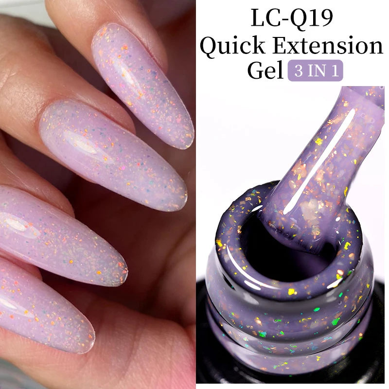 LILYCUTE 7ML Jelly Black Quick Extension Gel Nail Polish Nude Esmalte Unas Semipermanente UV Soak Off Nail Art Construction Gel