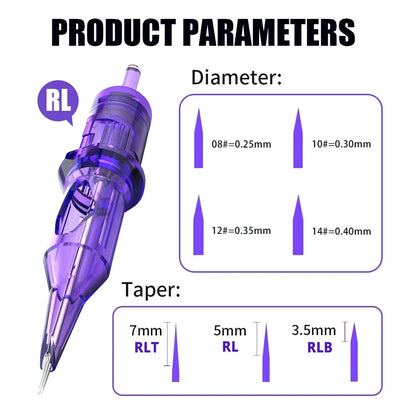 Mast Pro Tattoo Cartridge Needles PMU 1RL 3RL Precision for Tattoo Permanent Makeup Micropigmentation Eyelinver Lips Eyebrows