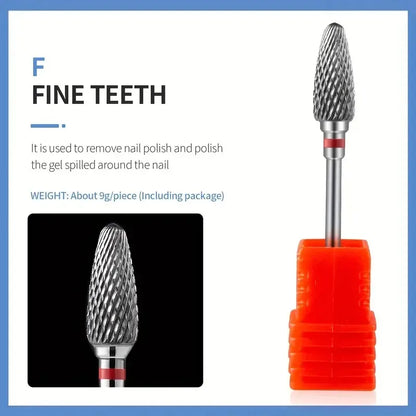 Tungsten Carbid Nail Drill Bits Electric Manicure Drill Accessory Milling Cutters for Nail Gel Polish Remover Nail Tools Efiles