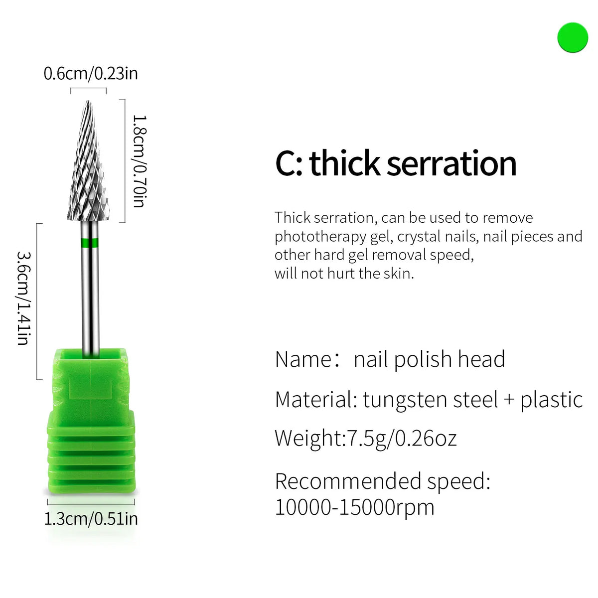 Tip Tungsten Carbid Nail Drill Bits Electric Manicure Drill Accessory Milling Cutters for Nail Gel Polish Remover Nail Tools