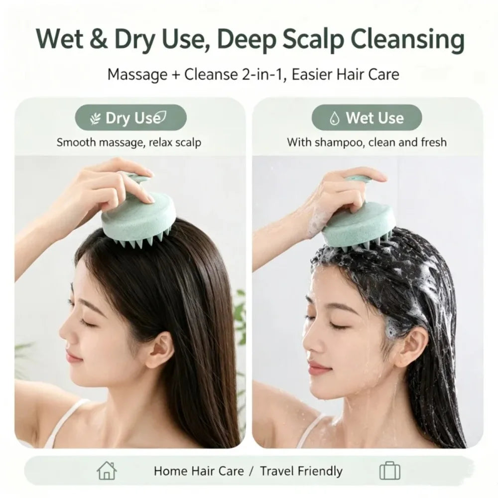 Head Cleansing and Massage Wet and Dry Scalp Massage Brush Soft Massage Cushioned Airbag Non-invasive Scalp Deep Conditioning