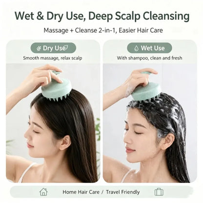 Head Cleansing and Massage Wet and Dry Scalp Massage Brush Soft Massage Cushioned Airbag Non-invasive Scalp Deep Conditioning