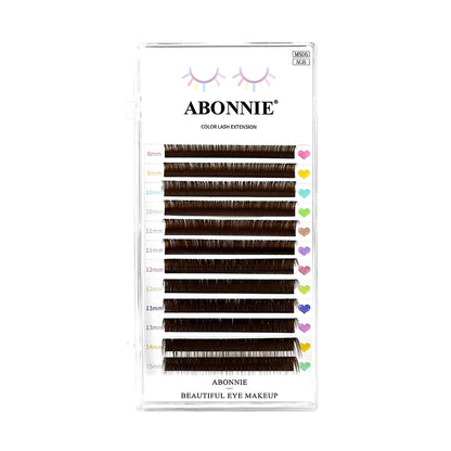 Abonnie Dark Brown Individual Eyelash Extension Premium Eyelashes 8-15&mix Mink Lashes Professional Lash Extension