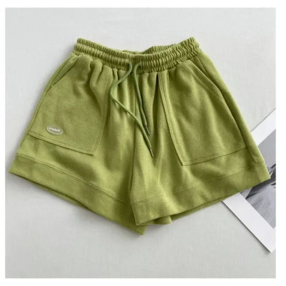 2026 Women's Comfortable Loose Wide-legged Drawstring A Pants Slim Waist Slim Fit Casual Home Versatile Sports Shorts New