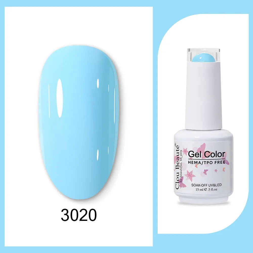 Clou Beaute TPO FREE Nail Gel Polish High Pigment Nail Art Supply Spring Summer Pastal Color Varnish UV Gel Clear Base Top Coat