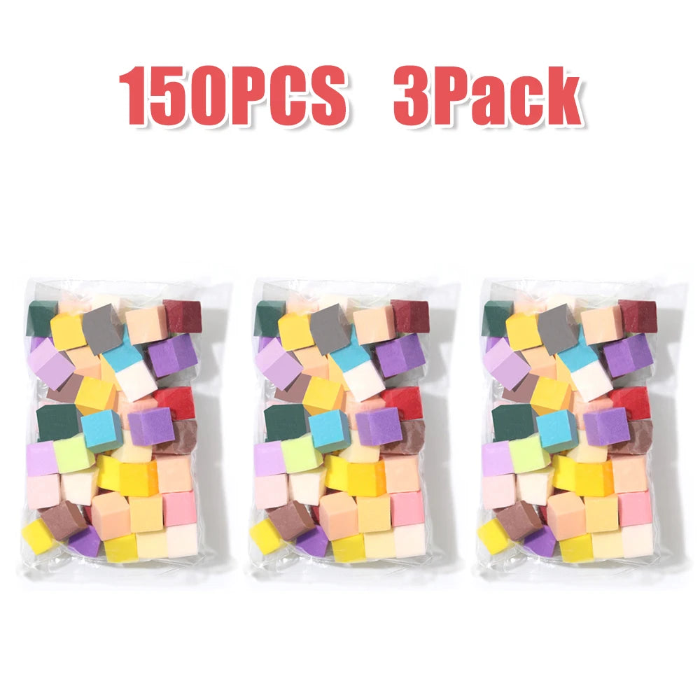 LINMANDA 200/50PCS Nail Sponge Sponge with Grab Pen and Sponge Grab Clip Set Nail Gradient Color Nail Tool Accessories