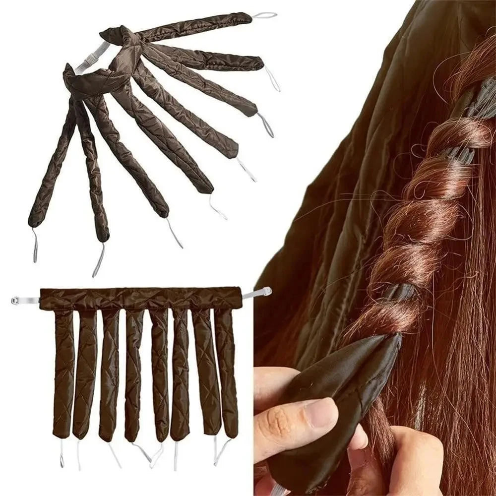 Heatless Curling Rod Headband for Lazy Hair - Silk Ribbon Soft Wave Formers for Sleeping No Heat Curls