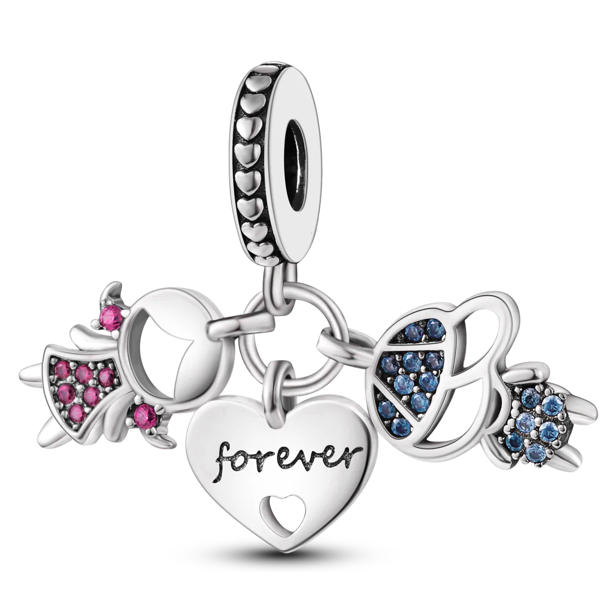 925 Silver Rainbow Flower Dragonfly Charms Dangle Charm Animal Bead Fit Original Bracelet Jewelry DIY