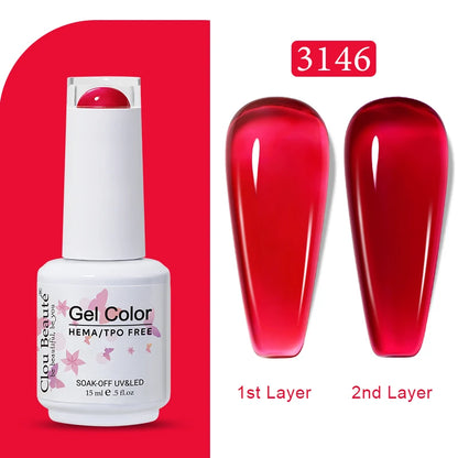 Clou Beaute TPO FREE Nail Gel Polish High Pigment Nail Art Supply Spring Summer Pastal Color Varnish UV Gel Clear Base Top Coat