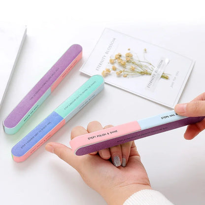 Multi Surface Printed Nail Polishing File 7 Sides Manicure Strip Professional Salon DIY Gel Nail Wholesale Supply