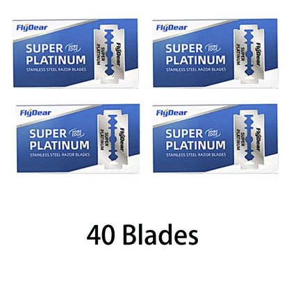 Stainless Steel Razor Blade Old-Fashioned Manual Double-Sided Razor Blade Hairdressing Barber Shop Tools