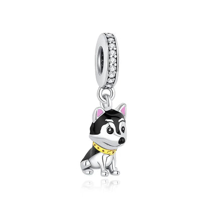 Original 925 Sterling Silver Charms Love Pets Dog Cat Paw Print Pendant Beads Fit Brand Bracelets Necklaces Women DIY Jewelry