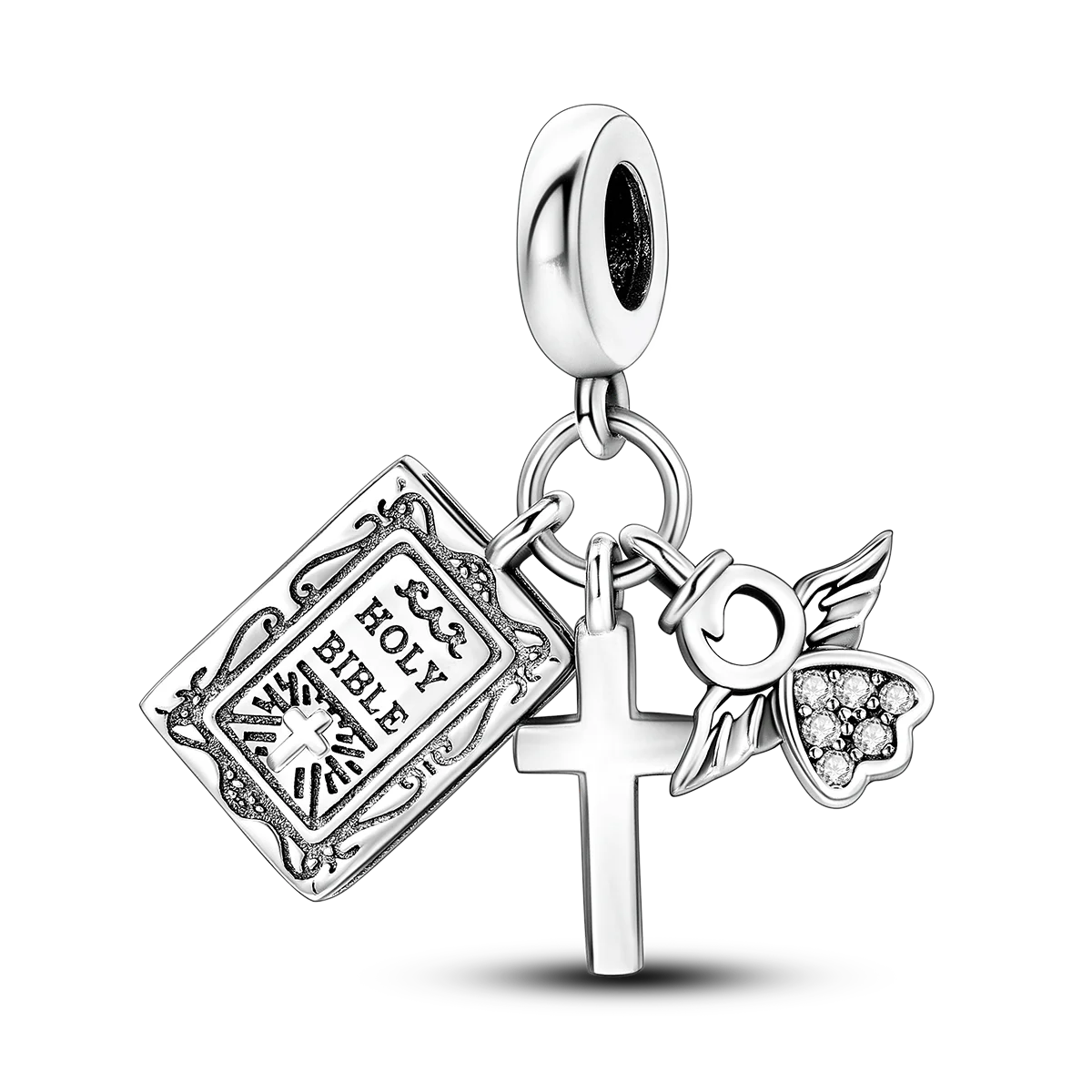 925 Silver Rainbow Flower Dragonfly Charms Dangle Charm Animal Bead Fit Original Bracelet Jewelry DIY