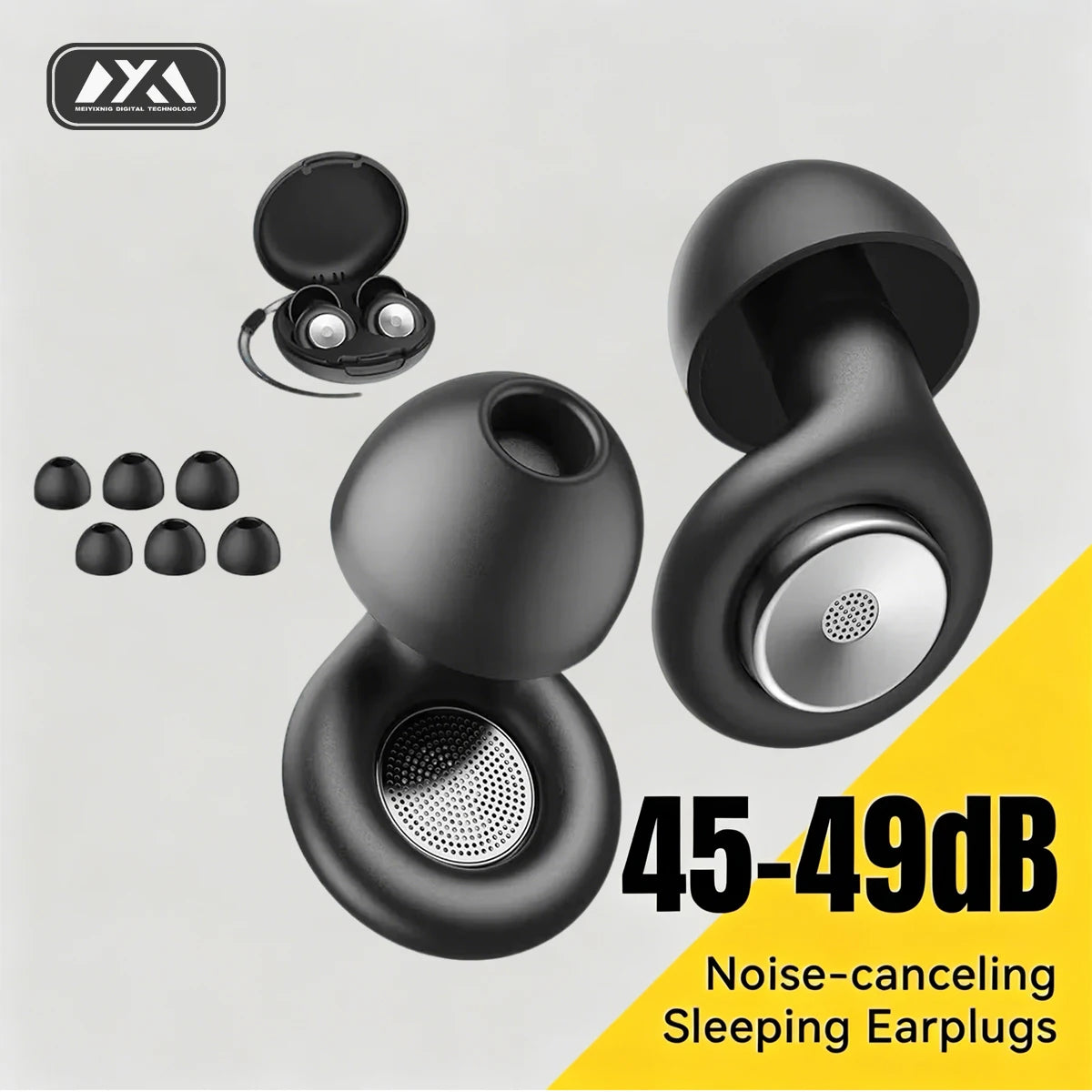 Noise Cancelling Silicone Ear Plugs Soft Reusable Sleep Earplugs for Sleeping Work Study Travel Noise Reduction Ear Protection