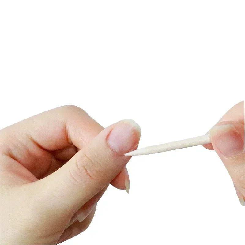 Nail Art Pusher Orange Wood Sticks Duable-head Pedicure Manicure Sticks for Salon Rhinestones Dotting Removal Nail Art Care Tool