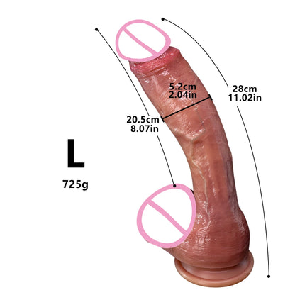 Super Long Skin Dildo Penis Medical Silicone Realistic SexToy For Women Masturbator Makeup Dildo Strapon Suction Cup Dick Adults