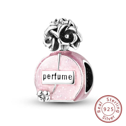 Charm 925 Sterling Silver Pink Pendant Charm Fit Original Charm Bracelet Necklace Beads DIY Jewerlry Accessories