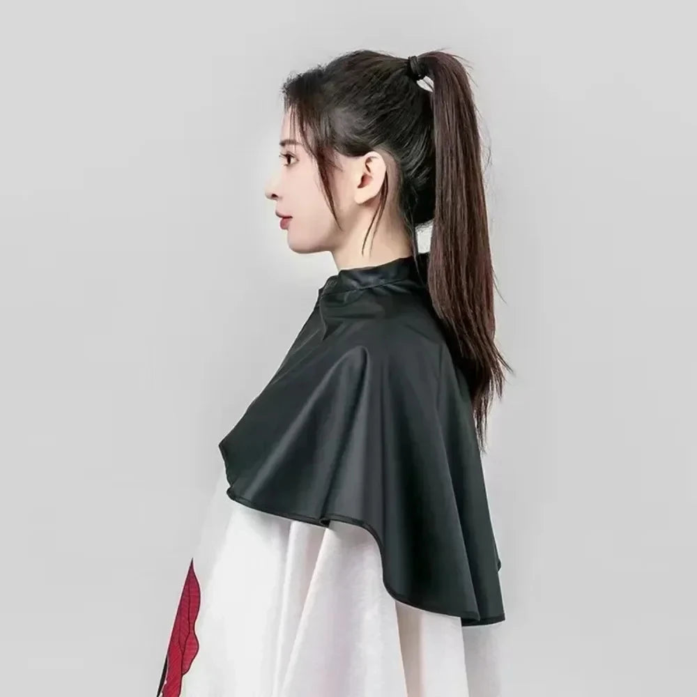 Professional Black Square Hair Cutting Cloak – Salon Barber Apron Wrap for Hair Tint & Styling