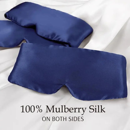 Mulberry Silk Light Blocking Sleep Eyemask Soft Padded Travel Eyeshade Comfort Sleeping Aid For Home Trip