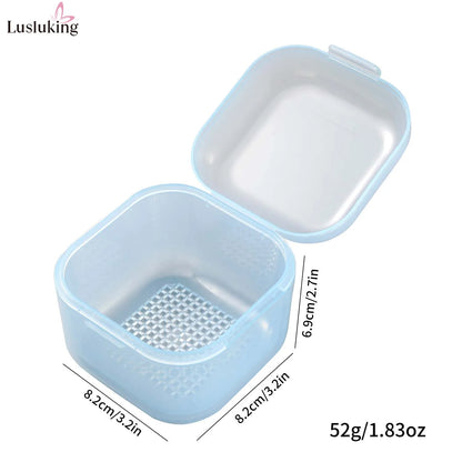 Nail Drill Bits Disinfection Box Double Layer Filtration Cleaning Box Manicure Storage Case Nail Brush Cleaning Container