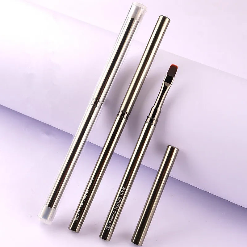1PC Aluminum Tube Handle Nail Art Painting Carving Flowers Nail Liner Drawing Leaves Stripe Manicure Pen