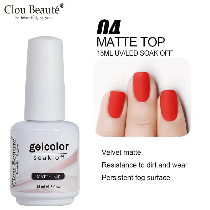 Clou Beaute TPO FREE Nail Gel Polish High Pigment Nail Art Supply Spring Summer Pastal Color Varnish UV Gel Clear Base Top Coat