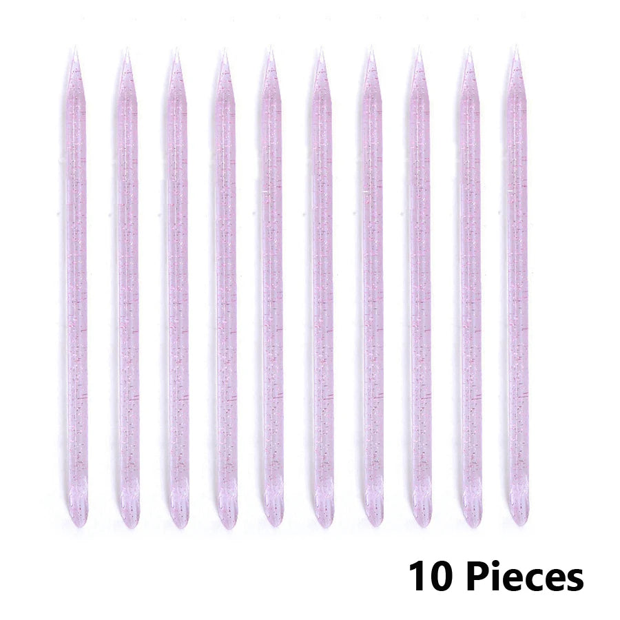 10/50/100Pcs Reusable Crystal Stick Double End Nail Art Cuticle Pusher Cuticle Remover Tool Pedicure Care Nails Manicures Tools