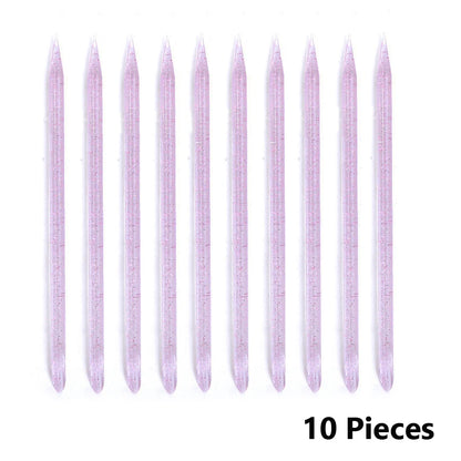 10/50/100Pcs Reusable Crystal Stick Double End Nail Art Cuticle Pusher Cuticle Remover Tool Pedicure Care Nails Manicures Tools