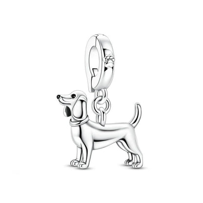 Original 925 Sterling Silver Charms Love Pets Dog Cat Paw Print Pendant Beads Fit Brand Bracelets Necklaces Women DIY Jewelry