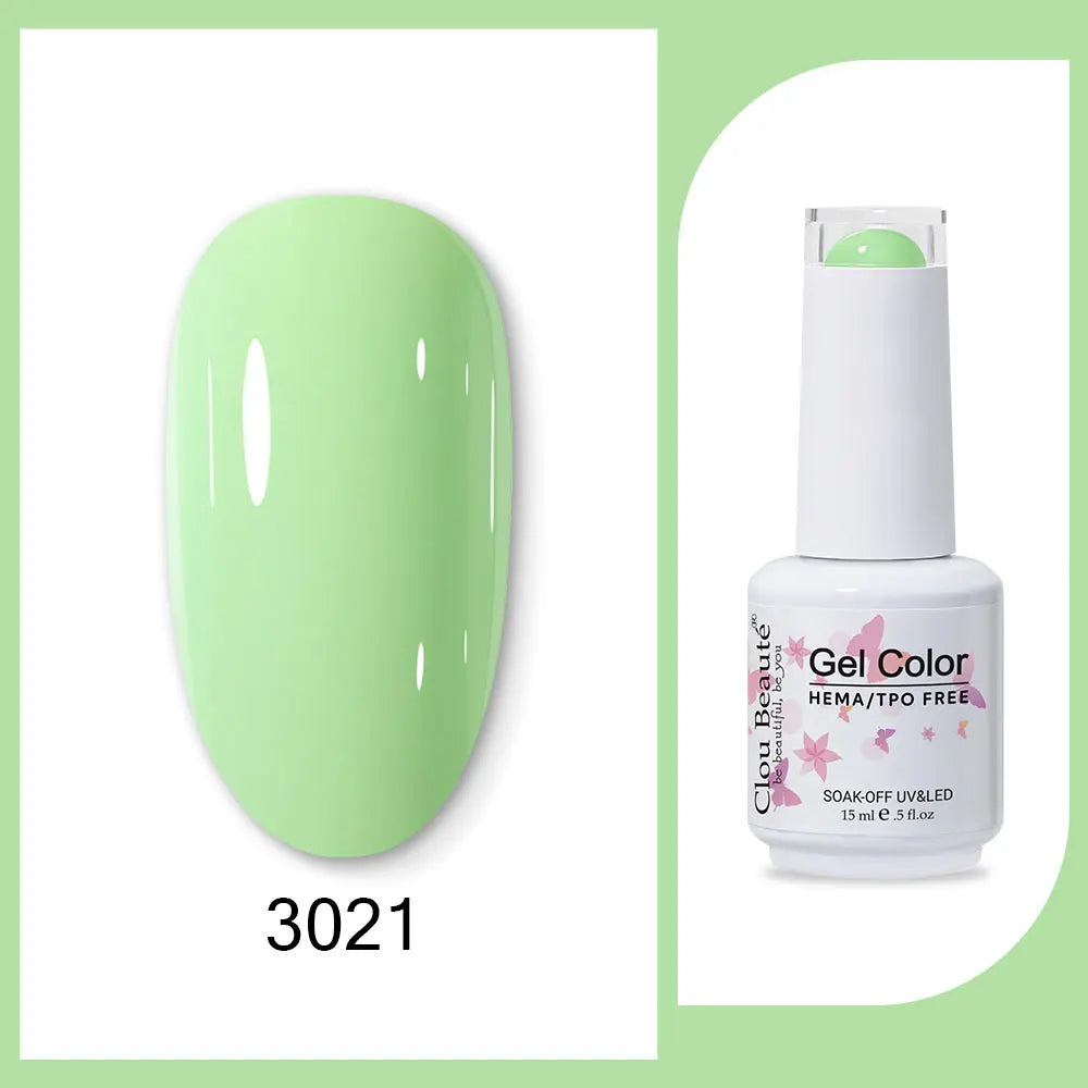 Clou Beaute TPO FREE Nail Gel Polish High Pigment Nail Art Supply Spring Summer Pastal Color Varnish UV Gel Clear Base Top Coat
