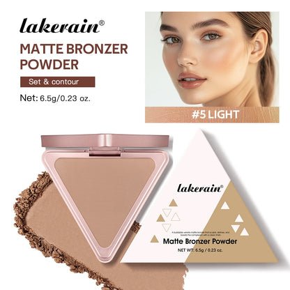 Matte Bronzer Powder Long-Lasting Makeup Effect Waterproof Sweatproof Setting Powder Oil Control Bronzers Smooth Face Makeup