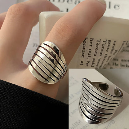 VENTFILLE 925 Sterling Silve Flower Ring for Women Gift Hollow Out Design Retro Hip Hop Versatile Jewelry Party Gift Dropship