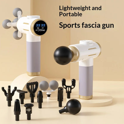 11‑IN‑1 Electric Body Massager 99 Level Powerful Relaxation Gun High‑Frequency Vibration Body Care Device Arms Leg Tissue Massag