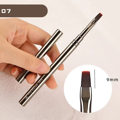 1PC Aluminum Tube Handle Nail Art Painting Carving Flowers Nail Liner Drawing Leaves Stripe Manicure Pen
